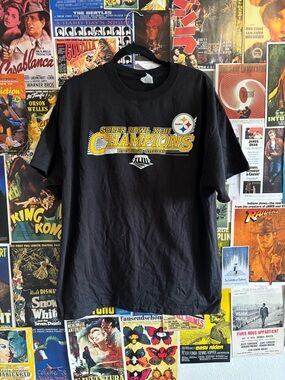 Delta Black Super Bowl XLIII Champions Tee with Gold Graphics